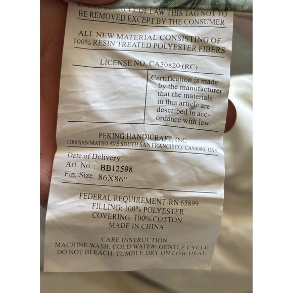 Handmade Patchwork Floral Cotton Quilt Blanket 86x86 Multi Quilted Lap Cover - Picture 10 of 11